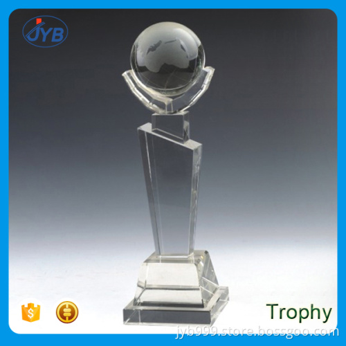 custom shape crystal trophies hot sale cricket trophy with cheap price
